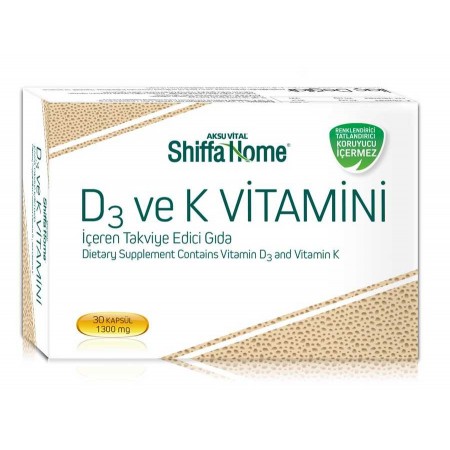 D3 ve K2 Vitamini 1300 mg Softjel